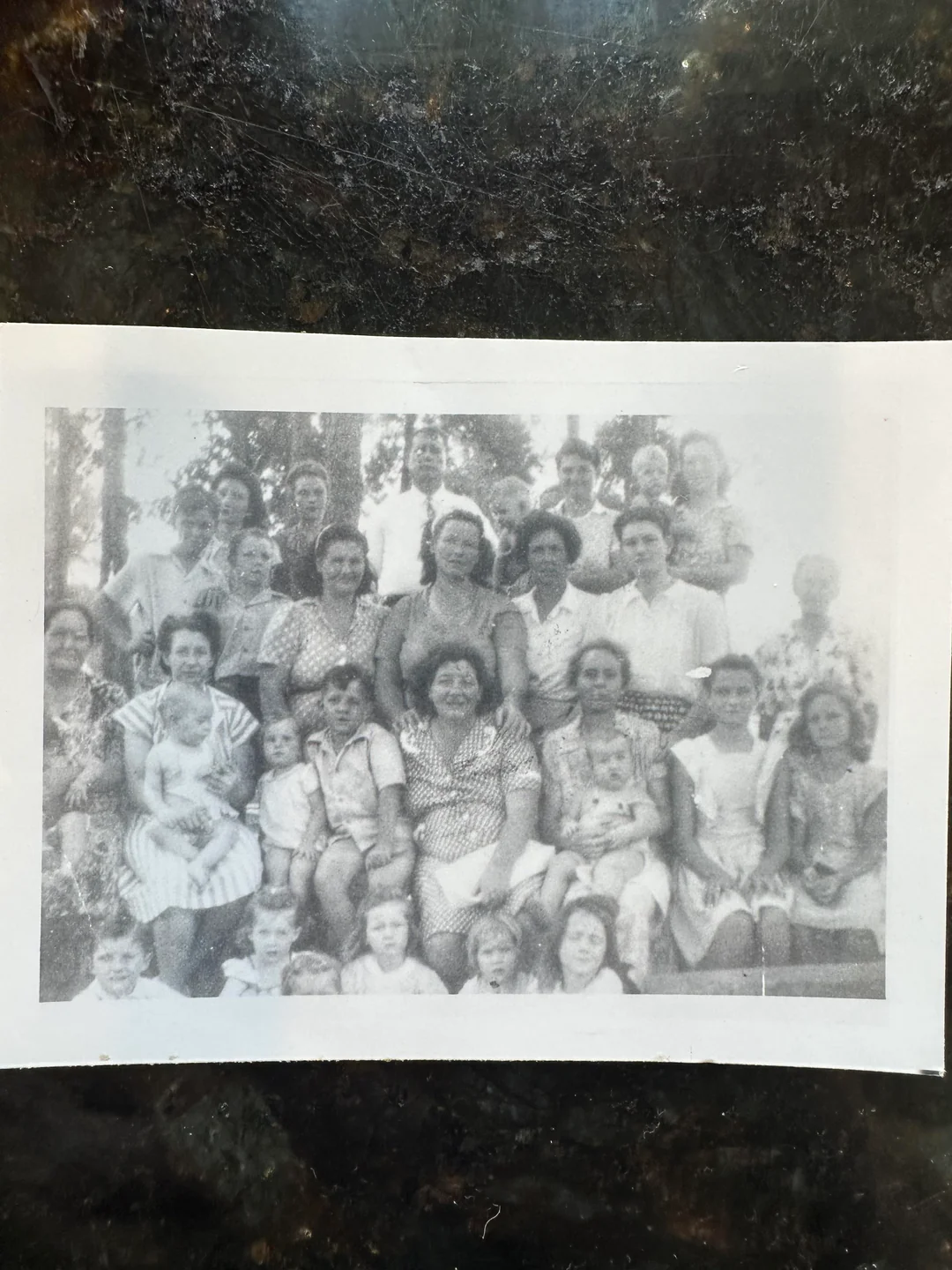 Portrait before restoration showing natural aging