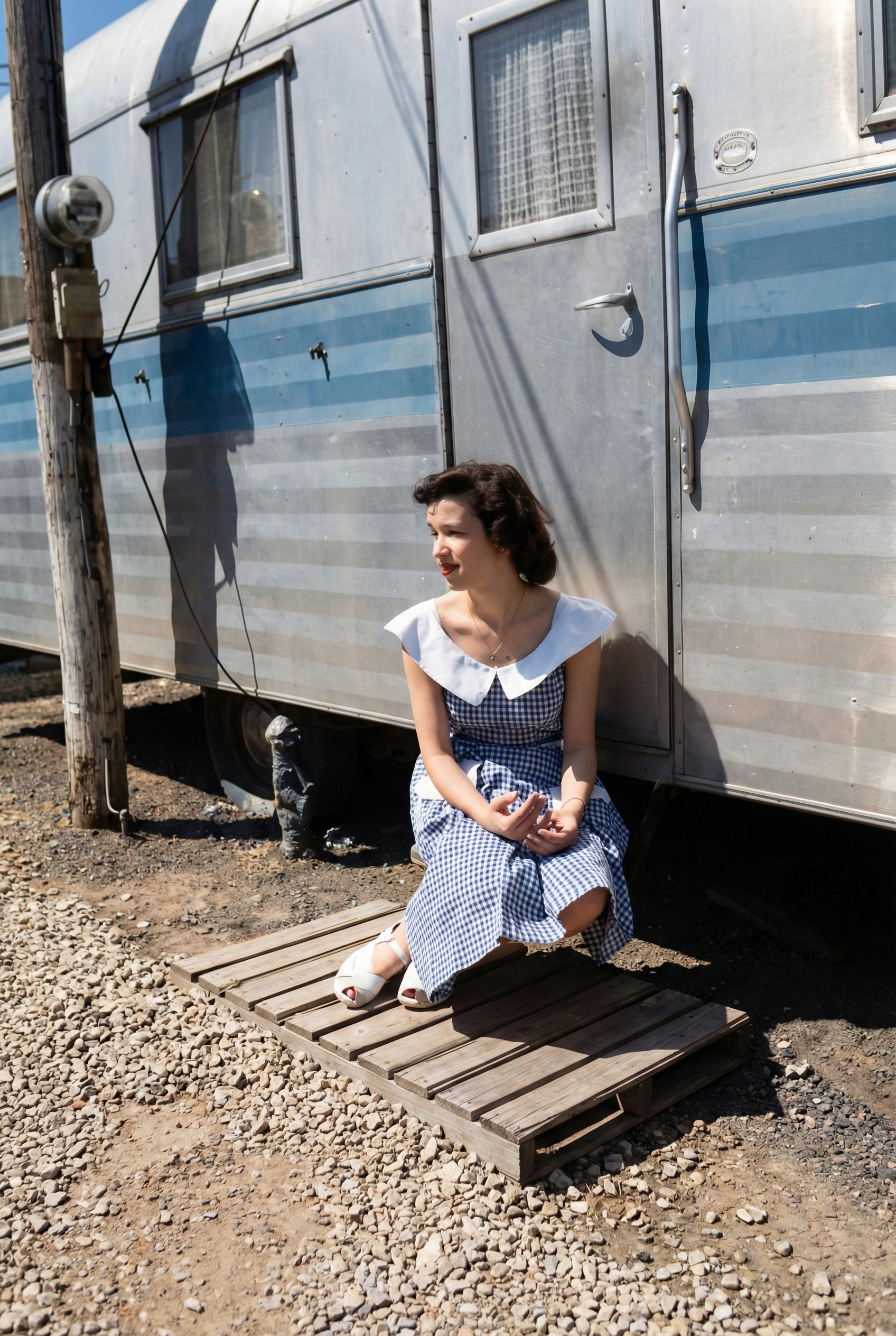 Sharpened portrait with clear facial details and lifelike expression