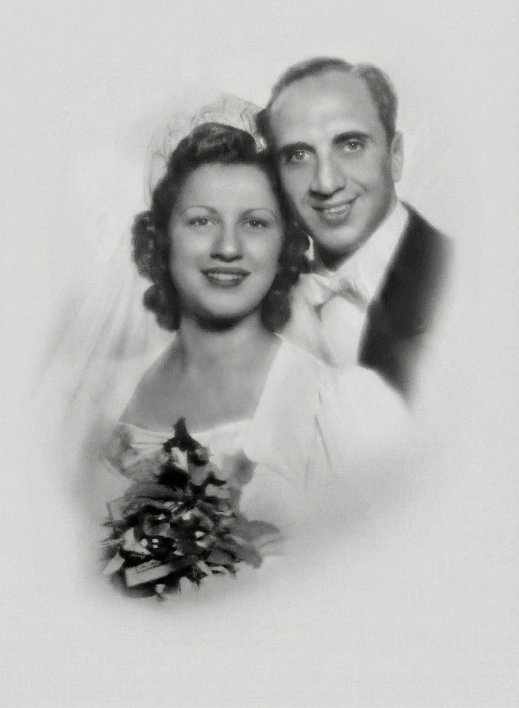 Black and white photo transformed into natural color using AI photo colorization - Restored