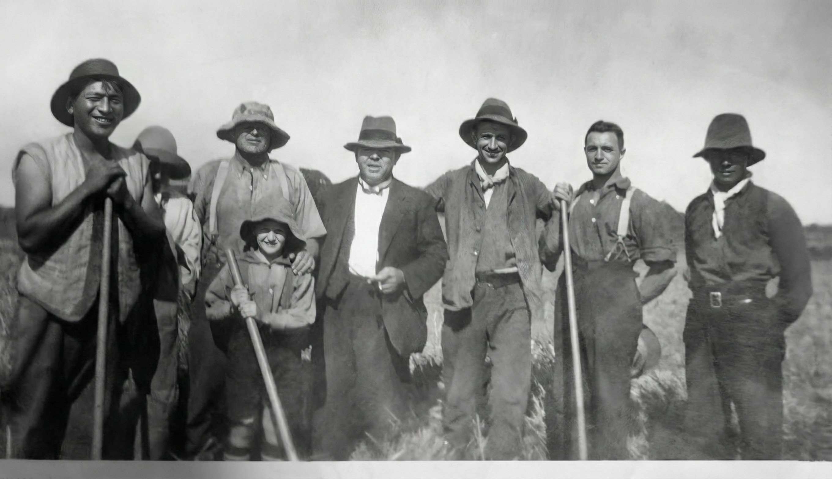 Enhanced photo with improved clarity before colorization